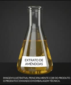 Frasco de Extrato de Amêndoas (Prunus Amygdalus Dulcis) líquido, ativo botânico para formulações cosméticas de cuidado pessoal.