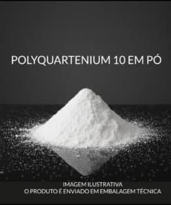 Pó fino de Poliquatérnio 10 em Pó INCI Polyquaternium-10, insumo condicionante para formulações cosméticas profissionais.